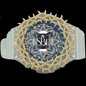Reloj de Lujo de Acero Inoxidable con Movimiento de Cuarzo ETA y Diamantes Moissanite de Calidad de Exportación para Entusiastas de la Moda y Coleccionistas, Edición Limitada - Product Image 1