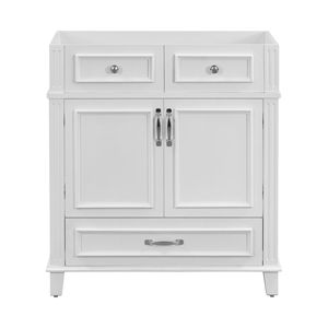 Mobile da Bagno con Struttura in Legno Massello e Ante con Chiusura Ammortizzata, Top da 30 Pollici, Eleganti Mobili da Bagno - Product Image 1