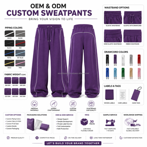 Pantalones Deportivos Extra Grandes para Mujer, de Felpa Gruesa, Algodón French Terry, 480 GSM, Personalizables, Estilo Athleisure, Cómodos y Modernos - Product Image 3