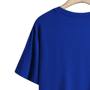 T-shirt Homme Bleu Royal Col Rond Manches Courtes Uni Coupe Slim Respirant Séchage Rapide Vêtement d'Été Vente en Gros Mode - Product Image 4