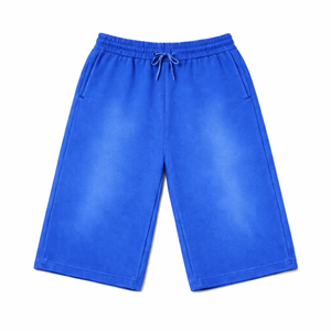 Heavyweight Mens Acid Washed Shorts Vintage Blanks Premium 100% Cotton Material Custom Logo Men Casual Washed Shorts - Product Image 6