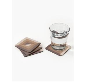 Posavasos de diseño artesanal con tablero de MDF, impresión de adhesivo esmaltado, juego de 4 posavasos para bebidas, posavasos para té a precio de venta directa. - Product Image 1