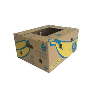 Vente en gros de boîte d'expédition de fruits robuste en carton ondulé imprimé personnalisé emballage de qualité banane pour l'exportation traitement de la stratification brillante - Product Image 3