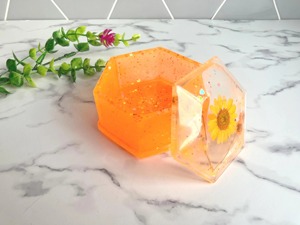 Caja de Joyería de Resina Floral Hecha a Mano de Primera Calidad, Organizador Decorativo para Guardar Objetos Pequeños, Contenedor de Regalo de Resina Personalizado - Product Image 5