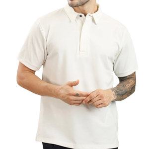 Camisa de Manga Corta con Cuello para Hombre, Tejido de Punto Sólido con Placket Oculto, Algodón Suave, Estilo Moderno y Limpio, Ajuste Perfecto, Colores Personalizados - Product Image 3