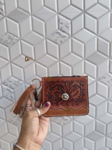 Nuevo diseñador de piel de vaca de cuero monedero Unisex hecho a mano delgada cartera con cierre de cremallera elegante embrague en estilo occidental - Product Image 3