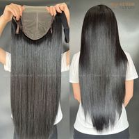Peluca con cierre de cabello humano liso de hueso de Color Natural suizo HD transparente 300 densidad cutícula alineada pelucas de cabello humano vendedores