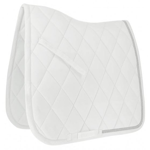 Tapis de selle respirant tout usage avec extérieur en coton, doublure en polaire matelassée noire et sangle de maintien pour l'équitation - Product Image 2