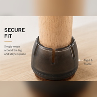 Protège-pieds de table et de chaise en PVC noir, ronds de 20 mm, fournisseur de protections pour meubles