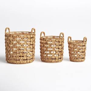 Cestas de jacinto de agua con asas y accesorios para almacenamiento en el hogar, suministradas directamente de fábrica - Product Image 4