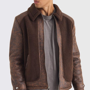 Super Quality Top Rated Great Personality <b>Men's</b> <b>Shearling</b> Leather <b>Jacket</b> New Arrival Factory Proper Design <b>Men's</b> Leather <b>Jacket</b> - Product Image 4