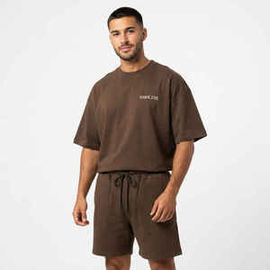 Casual <b>Twin</b> <b>Set</b> Printed Knitted T Shirt Shorts Breathable Cotton Wholesale Summer Mens Sports Casual <b>Twin</b> <b>Set</b> Printed Knitted - Product Image 4