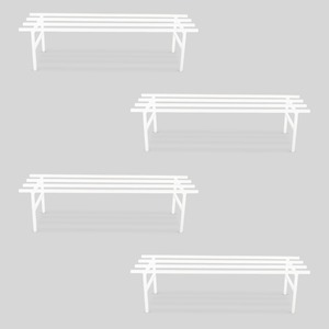 Heavy Duty Rectangle Ladder <b>Shelf</b> Modern Asian Design Pre-Assembled for <b>Desktop</b> & Outdoor/Indoor Use Eco-Friendly - Product Image 4