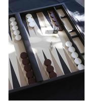 Ensemble de Backgammon de Luxe Personnalisable en Cuir, Design Pliable, Jetons Durables, Emballage de Haute Qualité, Style Moderne