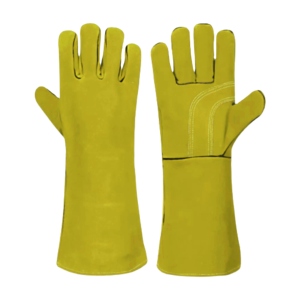ถุงมือเซฟตี้อุตสาหกรรม หนังวัวแท้ ป้องกันการลื่น ทนทาน ทนความร้อน สำหรับเล่นฮอกกี้ เชื่อมโลหะ และดับเพลิง - Product Image 4
