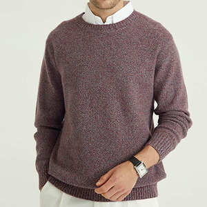 Pull en maille pour homme, col rond, manches longues, jersey, 100% coton mélangé, fabriqué sur mesure par le fabricant - Product Image 1
