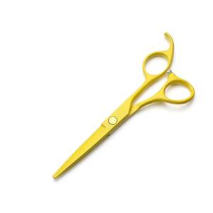 Ciseaux à effiler les cheveux Morje Surgical MS-TS-0002 jaunes, 28 dents, lame en acier inoxydable tranchante, pour droitiers, manche long en acier inoxydable - Product Image 4