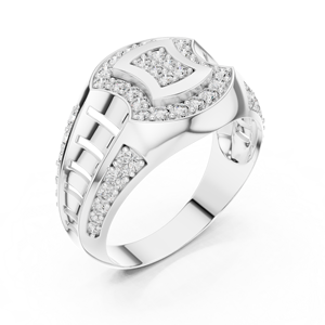 Ensemble de bagues pour homme FORTUNA HALO en diamant de laboratoire, or rose 18 carats plaqué rhodium, style minimaliste de luxe, pour mariage, fiançailles, soirée, usage quotidien - Product Image 5