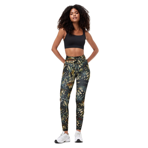 High Waist <b>Plus</b> <b>Size</b> Fitness <b>White</b> <b>Leggings</b> Plant Pattern Sublimation Women Pants Digital Printing Workout Sport Women - Product Image 4