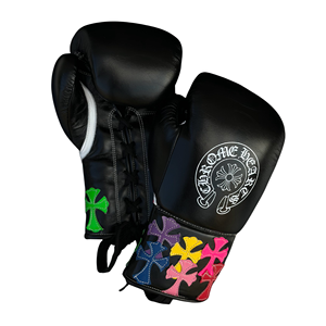 Conjunto de Boxeo Personalizado de Cuero Genuino con Cordones, Transpirable, que Absorbe la Humedad, de Secado Rápido, con Parches Cruzados Coloridos, para Artes Marciales - Product Image 2