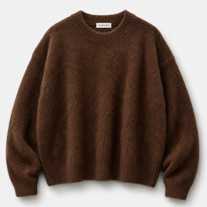 Pull d'hiver vintage rayé unisexe en mélange de mohair de luxe, anti-plis, doux et moelleux, prix de gros OEM - Product Image 1