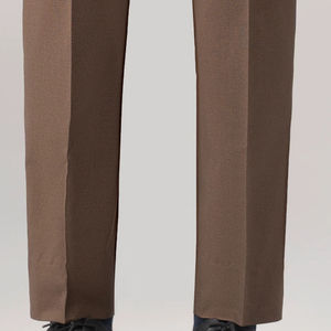 Pantalones de hombre 100% algodón, estilo lona, color marrón, elegantes, profesionales, para oficina, estilo clásico de negocios, corte recto, talle medio. - Product Image 3