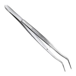 Pince manuelle chirurgicale dentaire en acier inoxydable, instruments de diagnostic, pince à coton dentelée, forceps de pansement angulaire - Product Image 6