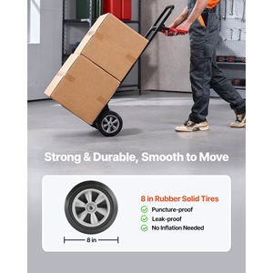 Carrello Portatile con Ruote e Manico Telescopico, Capacità di Carico 600 Libbre, Carrello per Trasporto Pesante - Product Image 3