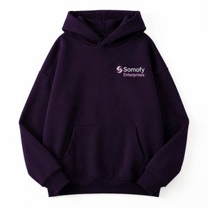 Sweat-shirt à capuche pour femme Somofy, 100 % coton, tissu tricoté, logo imprimé par transfert thermique, broderie frontale, coupe classique, hiver - Product Image 6