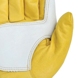 HOLY SIGNS INTERNATIONAL Leather Work <b>Gloves</b> Red White Elastic Wristband Straight Cuff Anti-Slip Anti-static Safety <b>Gloves</b> - Product Image 2