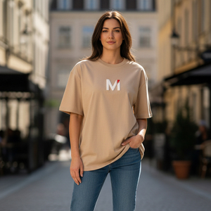 เสื้อยืดสตรีทแวร์ผู้หญิง พิมพ์ลายพัฟฟ์ เนื้อผ้าคอตตอนหนา 240GSM พิมพ์ลายโฟม 3 มิติ โลโก้แบบกำหนดเอง เสื้อโอเวอร์ไซส์ลายกราฟิกสำหรับผู้หญิง - Product Image 6