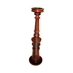 Party , Wedding and <b>Dinner</b> Table Decorative Traditional Handmade Wooden <b>Candle</b> Holder Stand - Product Image 1