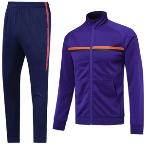 <b>Men</b> <b>Purple</b> Full Zipper Solid Color Casual Sporty Breathable Regular Fit Stand Collar With Side Pockets Tracksuit Now <b>For</b> Sale - Product Image 2