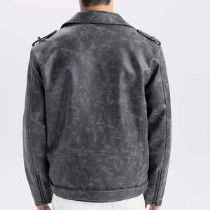 Chaqueta de Cuero de Inspiración Vintage para Hombre - Ajuste Cómodo Moderno, Diseño Clásico, Ropa Exterior Impermeable y Resistente al Viento, Opción de Logotipo Frontal - Product Image 3