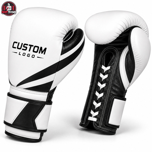 Guantes de Boxeo 2026 Blancos y Negros, de Buena Calidad, con Logotipo Propio, Duraderos, Ligeros, para Entrenamiento de Combate, con Etiqueta Privada - Product Image 3