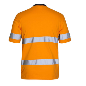 เสื้อยืดสะท้อนแสงแบบมีโลโก้สั่งทำพิเศษ เสื้อทำงานน้ำหนักเบา ระบายอากาศได้ดี สำหรับงานจราจรและงานถนน - Product Image 6