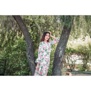 Robe florale rose Taffy respirante taille XS - Product Image 1