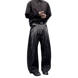 Carpenter Denim Pants Men Utility Workwear Jeans with <b>Hammer</b> <b>Loop</b> - Product Image 1