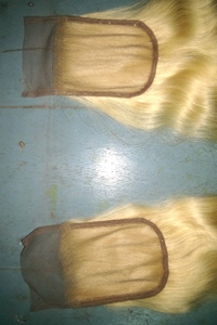 ผมแท้เวอร์จินอินเดียสีบลอนด์ธรรมชาติ  แบบ HD Lace Closures ความยาวสองเท่า 150 กรัม เนื้อนุ่ม สำหรับต่อผม - Product Image 5