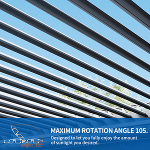 Pérgola bioclimática de aluminio de grado industrial de alta resistencia con techo de lamas para grandes proyectos al aire libre - Product Image 5