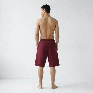<b>Men's</b> Rhinestone Printed Baggy <b>Sweat</b> <b>Shorts</b> Casual Winter Wear Long <b>Sweat</b> <b>Shorts</b> with Pocket <b>Men</b> Oversized Cotton Fleece <b>Shorts</b> - Product Image 3