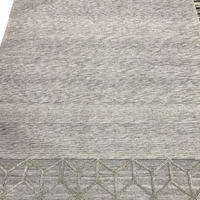 Modern Handcrafted Geometric Braided Wool Rug Low Pile Loomed Checkered Area Carpet
