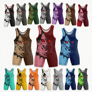 Fabricante de Ropa Personalizada, Singlet de Lucha Libre, Compresión, Sublimación Personalizada, Body sin Mangas para Entrenamiento de Levantamiento de Pesas, OEM - Product Image 1