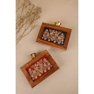 Bolso de Mano de Madera para Mujer, Hecho a Mano, de Lujo, para Fiestas, Elegante, para Decoraciones de Boda - Product Image 4