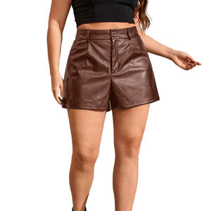 Shorts en cuir pour femmes, respirants, prix bas, streetwear, haute qualité, élégants, fabriqués en usine, en cuir véritable - Product Image 6