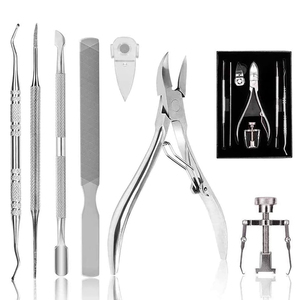 Kit personnalisé d'élimination des ongles incarnés, outils de podologie, coupe-ongles, lime à ongles, ciseaux à cuticules, instruments de soin des pieds - Product Image 1