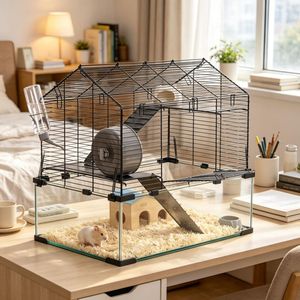 Gabbia di Lusso in Acciaio Inossidabile per Animali Domestici con Motivo Personalizzato per Razze Piccole, Medie e Grandi per Allevamento e Alloggio Interno - Product Image 1