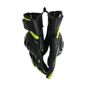 Gants de moto en cuir premium, qualité supérieure, protection des phalanges en carbone noir Parrot, gants de course sur circuit - Product Image 3