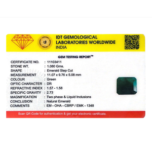 Natural AAA Grade Zambian Emerald 5.4 Carat Loose Gemstone Emerald Cut for Fine Jewelry - Product Image 4