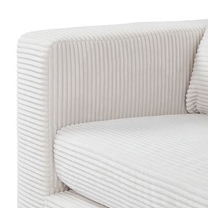 2139 Divano Moderno in Velluto a Coste Beige per Soggiorno e Balcone (2139BG) - Product Image 4